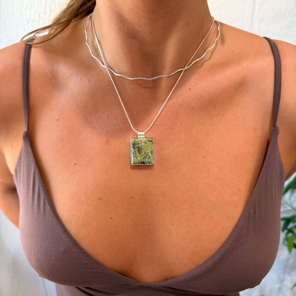 Green locket Pendant