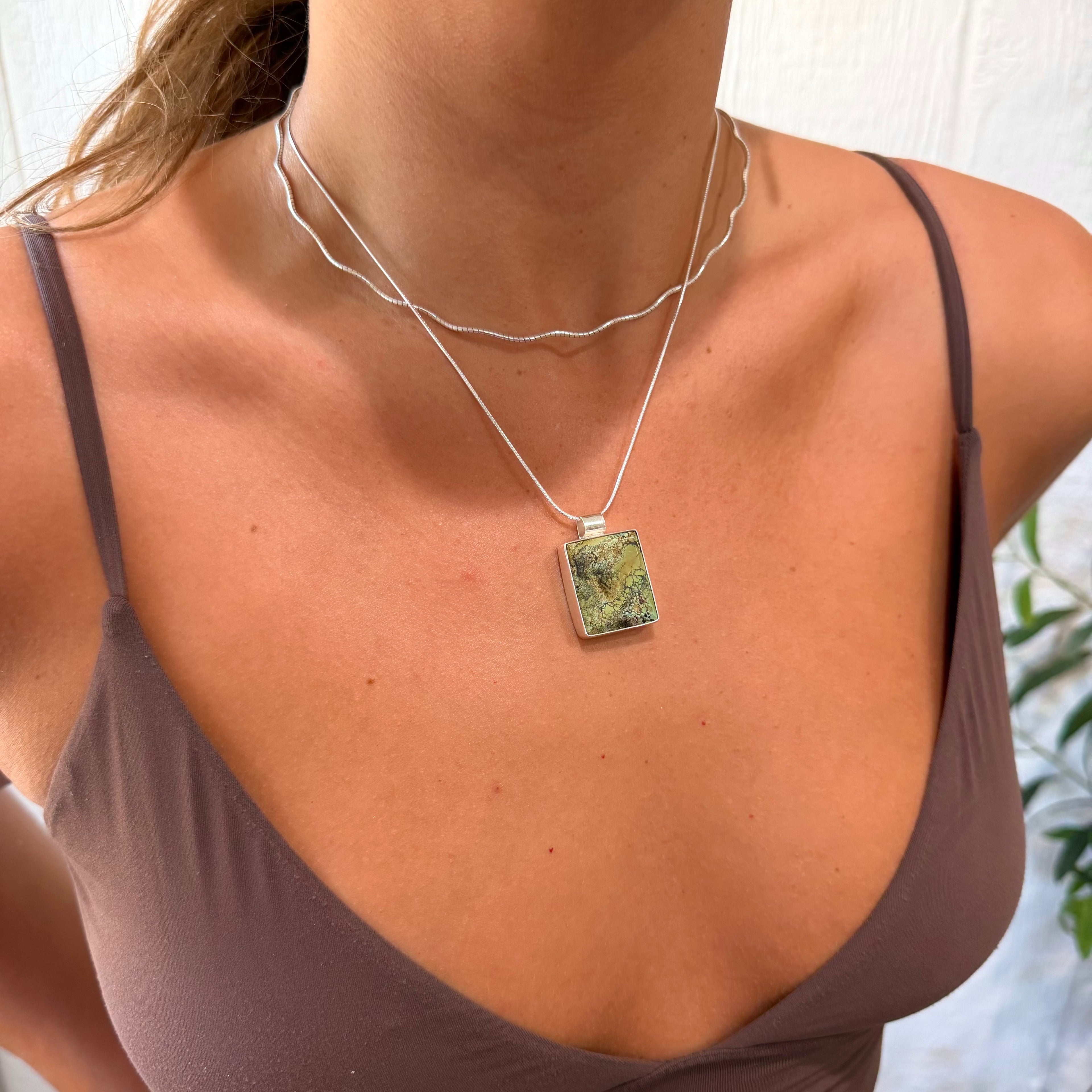 Green locket Pendant
