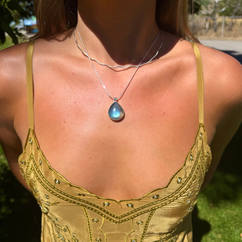Silver Blue Eyes Pendant