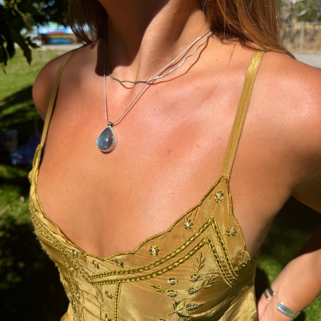 Silver Blue Eyes Pendant