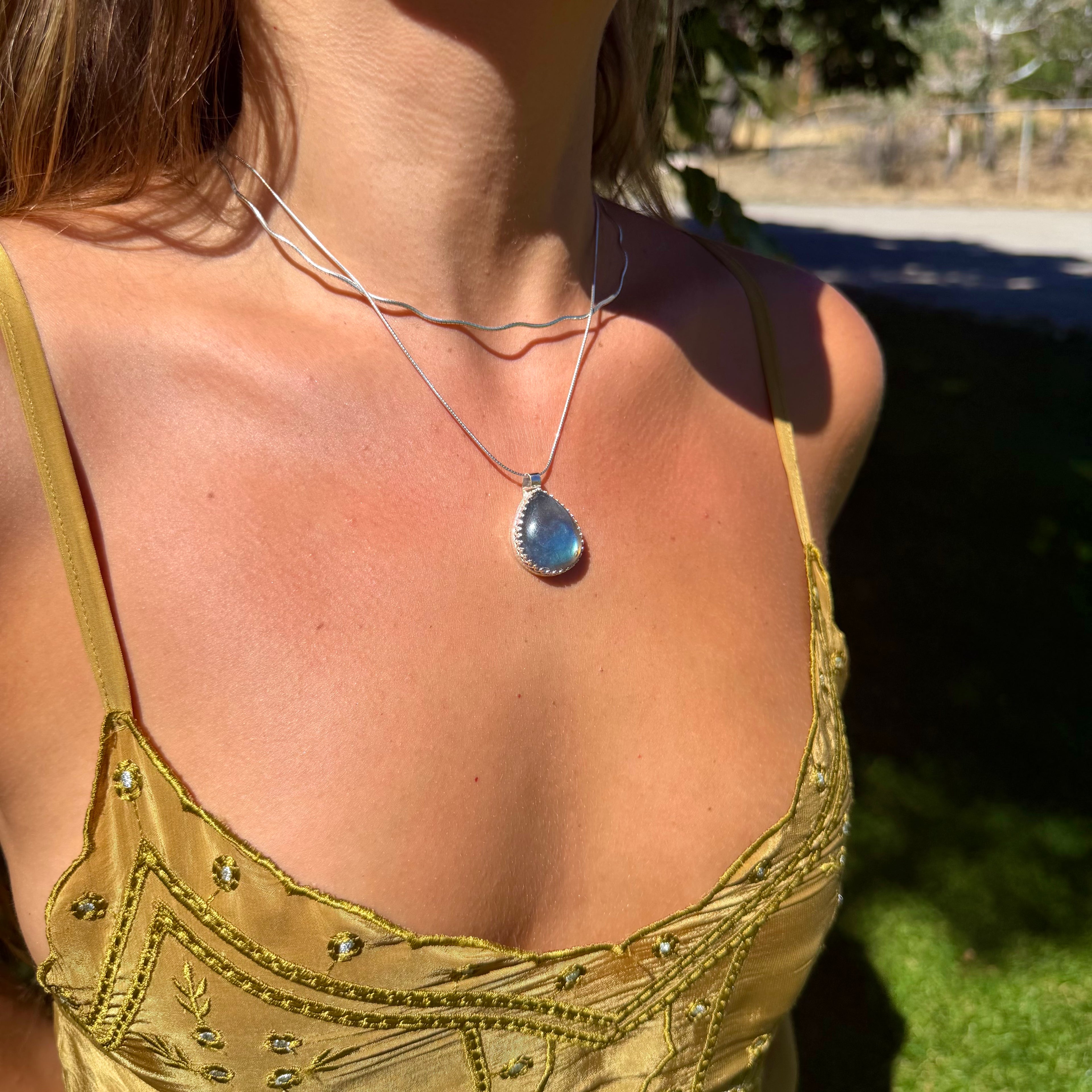 Silver Blue Eyes Pendant