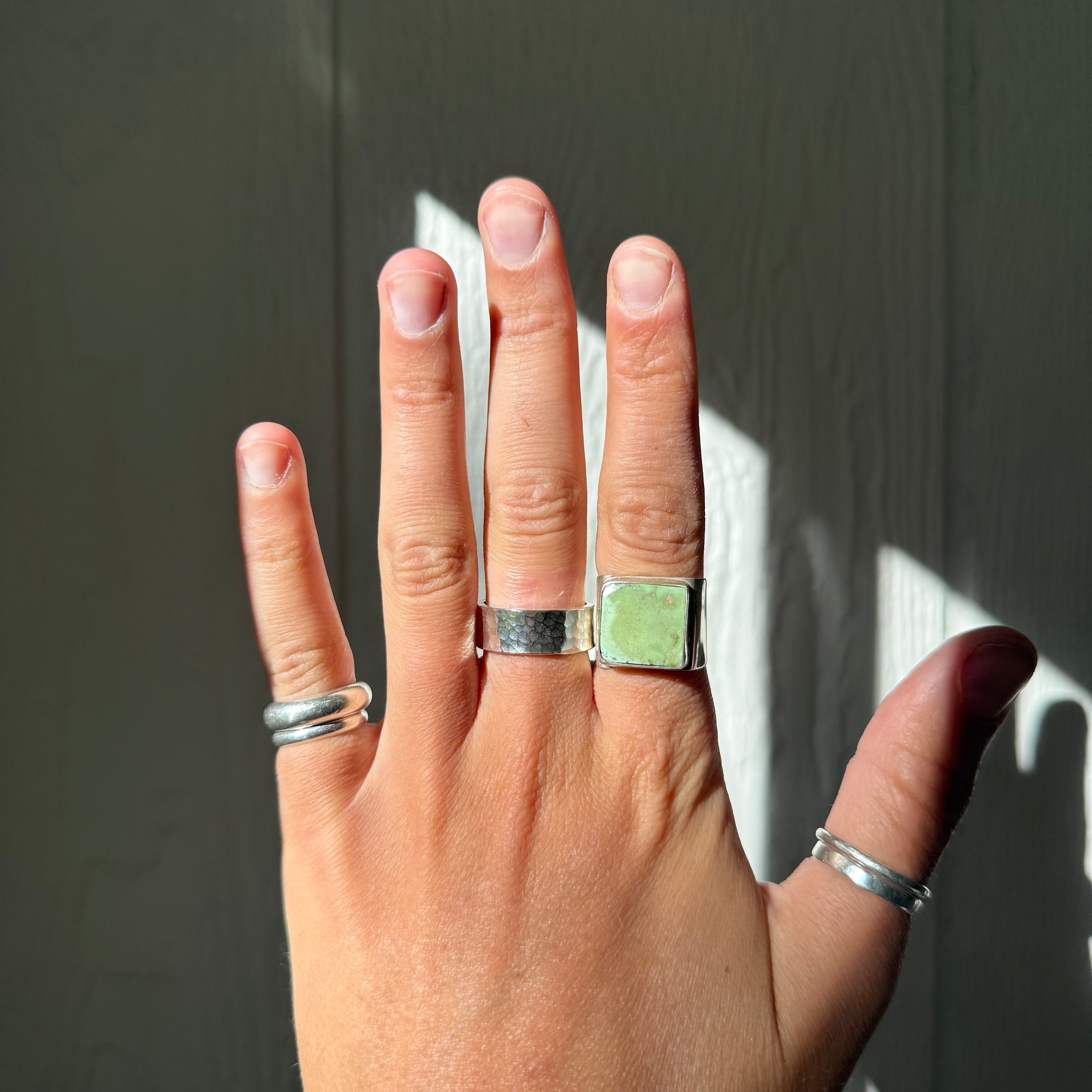 Thick Hammered Square