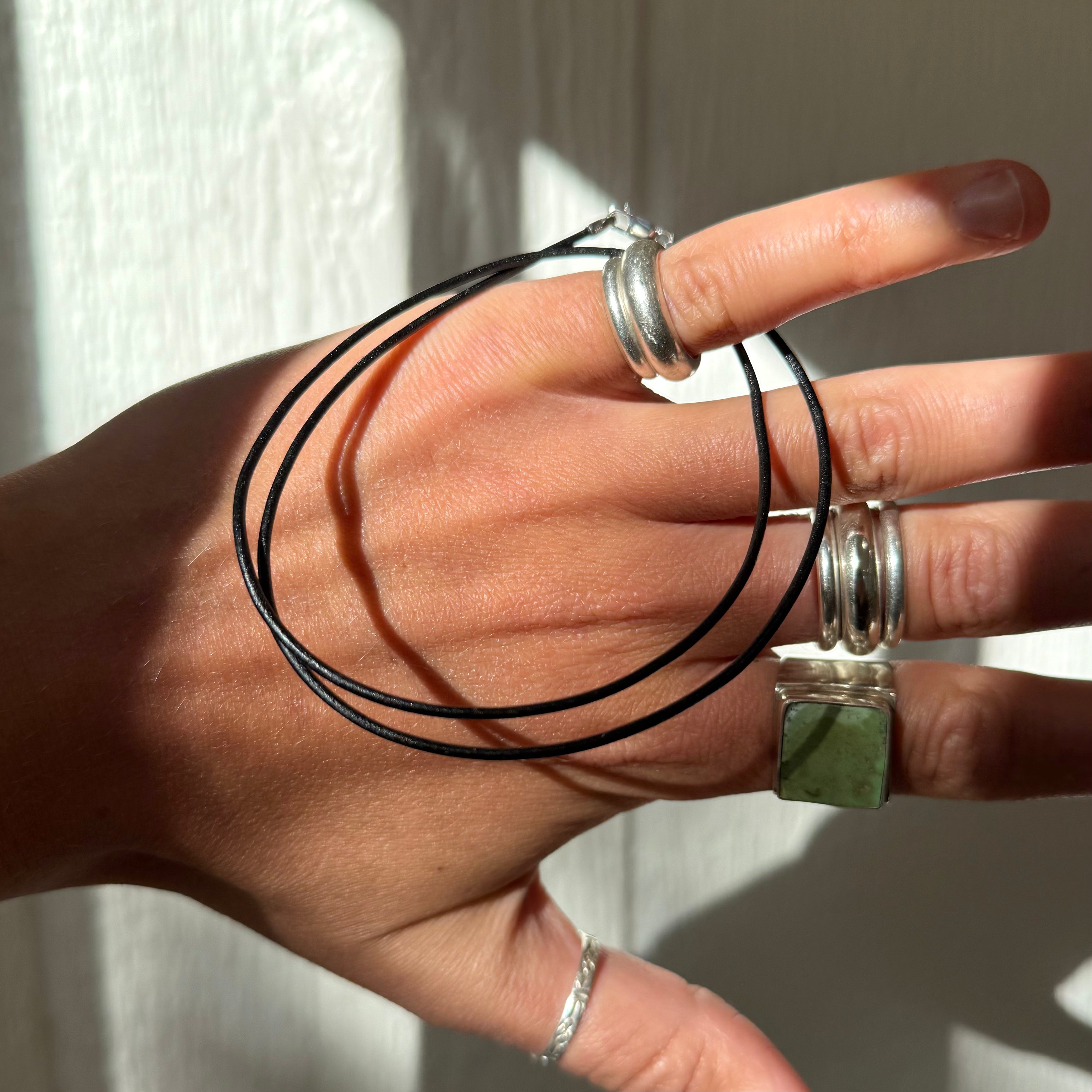 The Black Sunworn Leather Cord