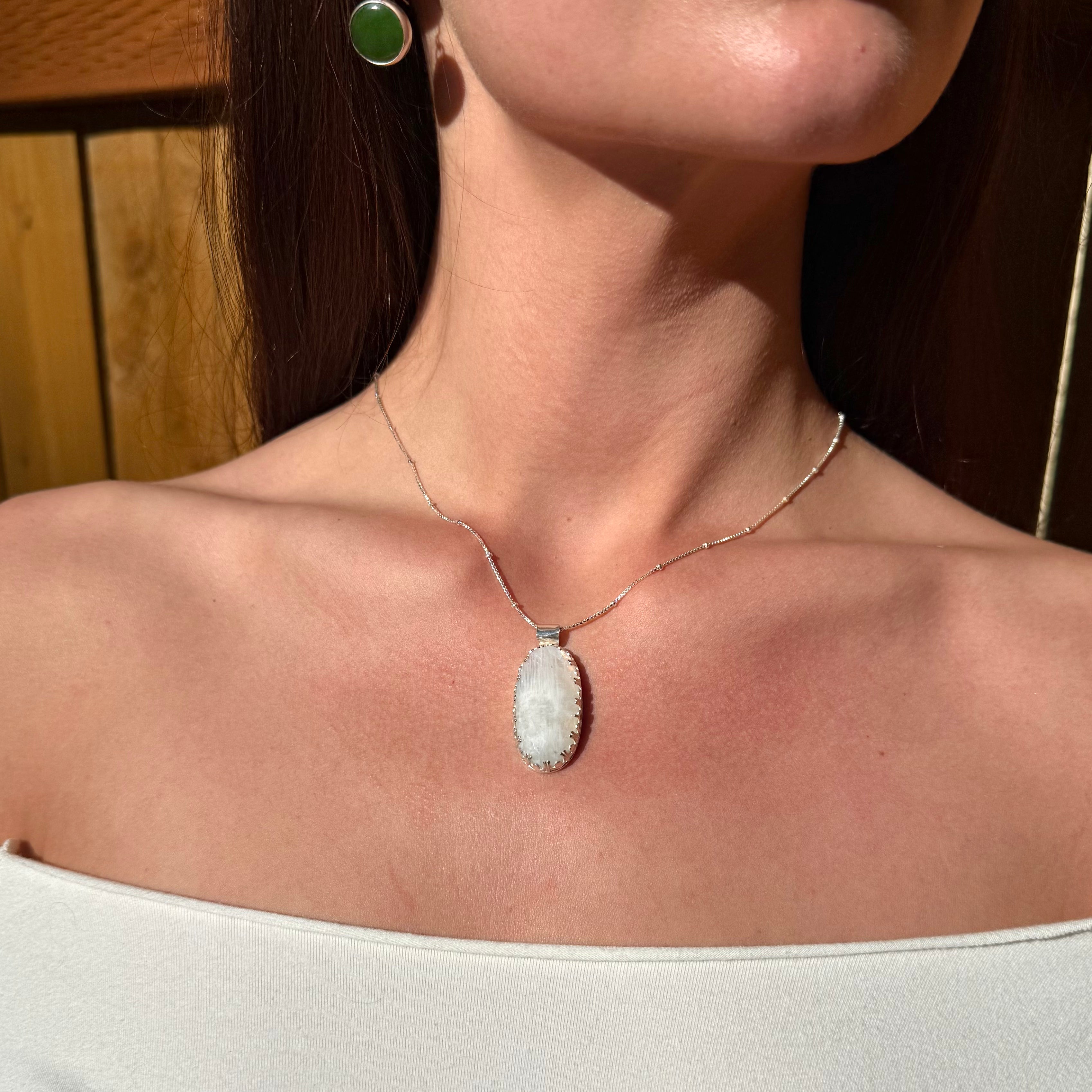 Blue Winter Moon Pendant