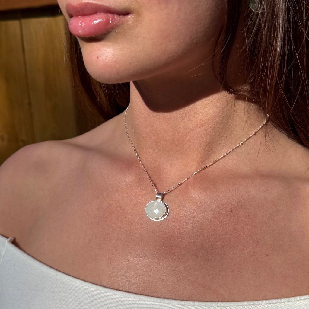 Frosted Moon Pendant