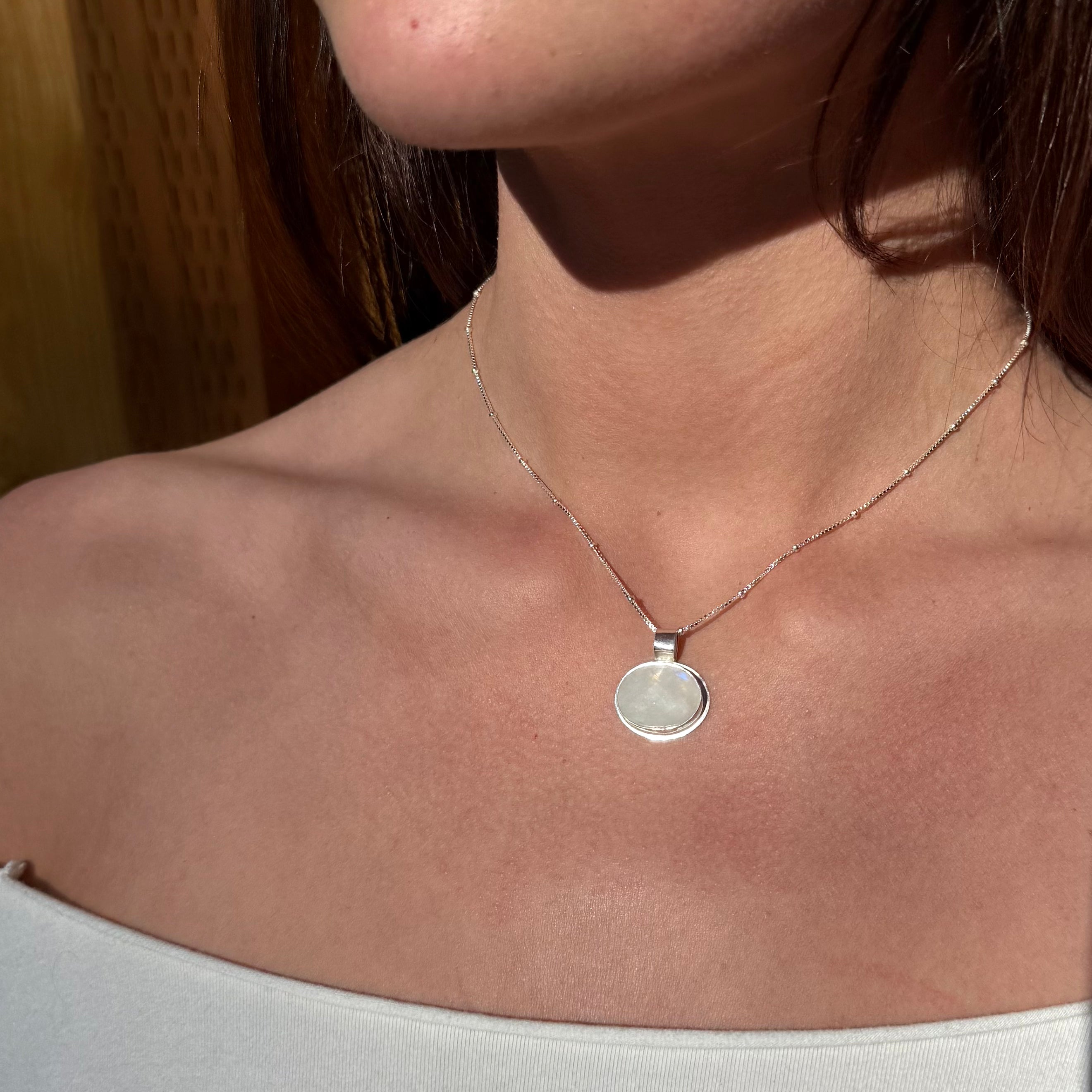 Frosted Moon Pendant